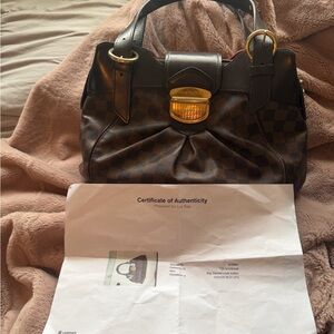 Louis Vuitton Sistina PM hobo shoulder bag in Damier Ebene canvas